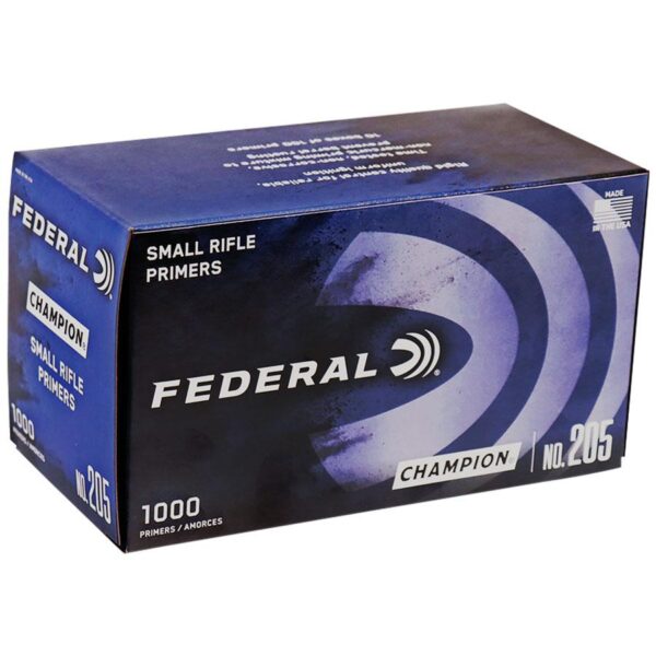 Federal Premium Champion Centerfire .205 Primers Small Rifle 1000/ct - Precision Shot Firearms