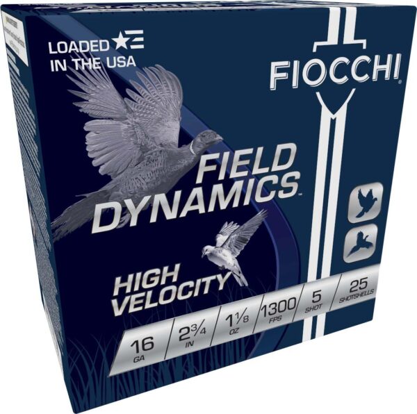 Fiocchi High Velocity Shotshells 16ga 2-3/4" 1-1/8oz 1300fps #5 25/ct - Precision Shot Firearms