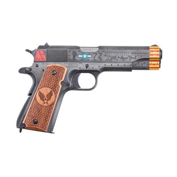 Auto-Ordnance Limited Edition "Red Tails" 1911 Handgun .45 Auto 7rd Magazine(1) 5'' Barrel Custom Wood Grips - Precision Shot Firearms