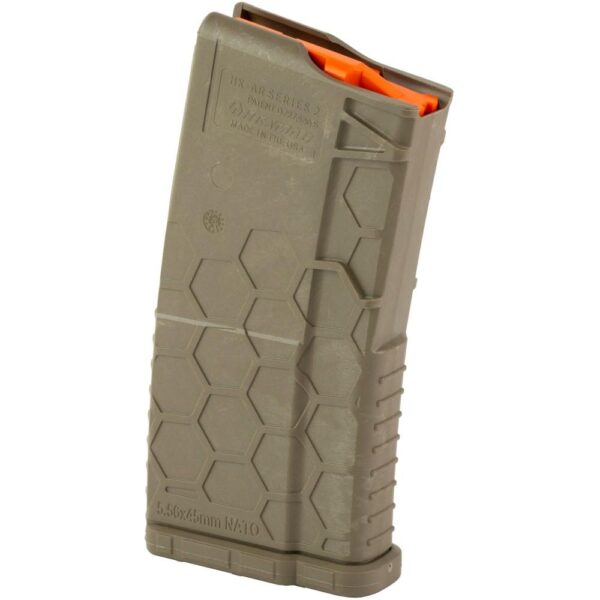 Sentry Hexmag AR-15/M4/M16 Shorty Rifle Magazine FDE with Orange Follower .223/5.56x45mm 20/rd - Precision Shot Firearms