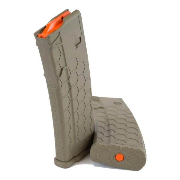 Sentry Hexmag Series 2 AR-15/M4/M16 Rifle Magazine FDE with Orange Follower .223/5.56x45mm 30/rd - Precision Shot Firearms