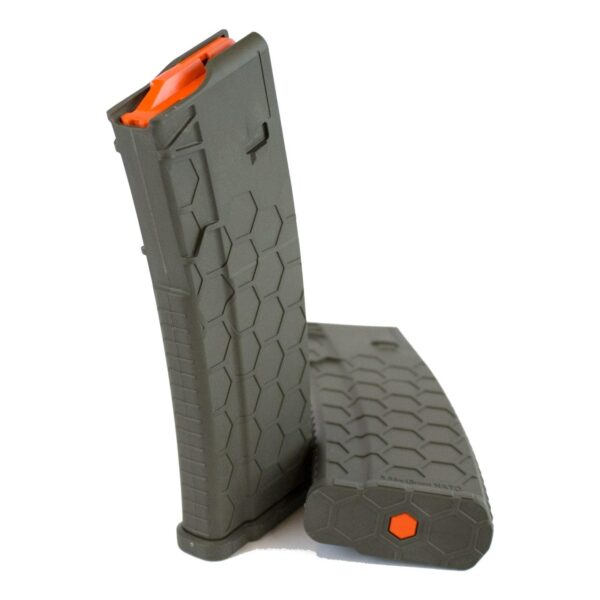 Sentry Hexmag Series 2 AR-15/M4/M16 Rifle Magazine OD Green with Orange Follower .223/5.56x45mm 30/rd - Precision Shot Firearms