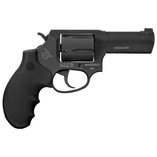 Taurus Defender 605 357 Mag/38 Spl+P Matte Black Oxide 3 in Hogue Rubber Grip Handgun 5rd Magazine - Precision Shot Firearms