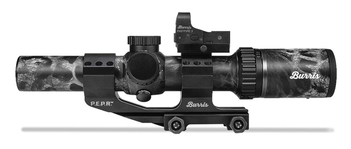BLEMISHED Burris MTAC Rifle Scope Combo FastFire II & PEPR Mount - 1-4x-24mm illuminated Ballistic AR Reticle Prym 1 Blackout - Precision Shot Firearms