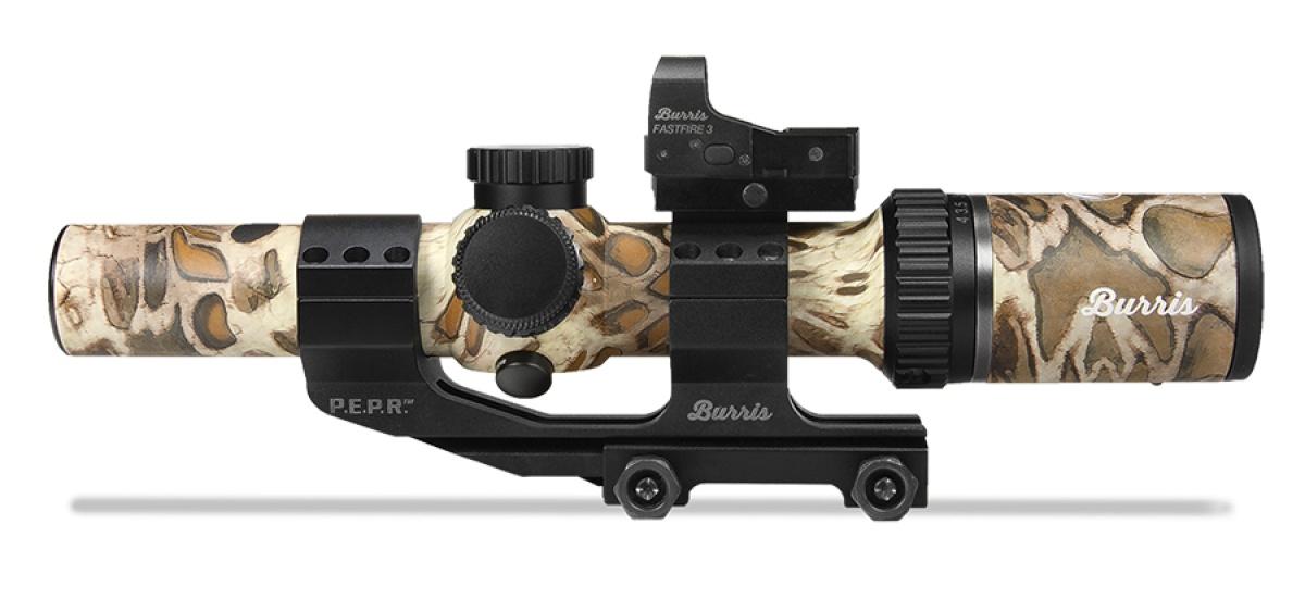 BLEMISHED Burris MTAC Rifle Scope Combo FastFire III & PEPR Mount - 1-4x-24mm illuminated Ballistic AR Reticle Prym 1 Sandstorm - Precision Shot Firearms