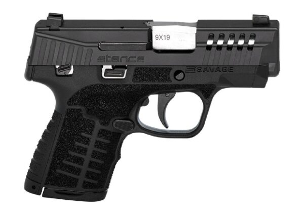 Savage Arms Stance Black Manual Safety Night Sights Handgun 9mm Luger 7rd Magazine 3.2" Barrel Black Grip - Demo - Precision Shot Firearms