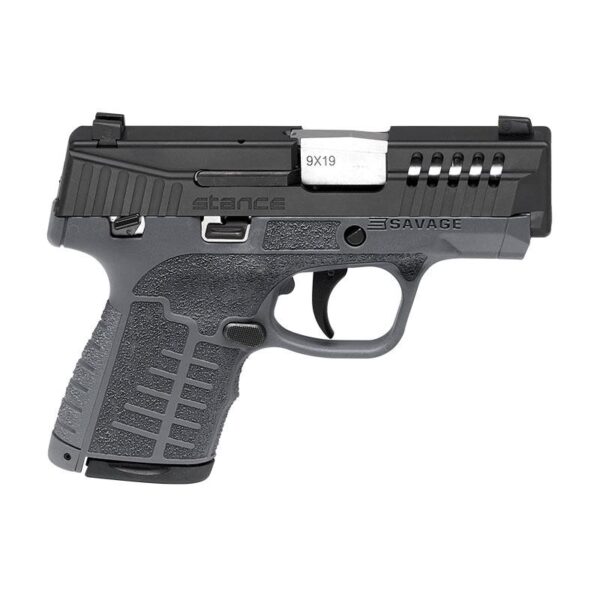 Savage Arms Stance Grey Manual Safety Night Sights Handgun 9mm Luger 7rd Magazine 3.2" Barrel Grey - DEMO - Precision Shot Firearms
