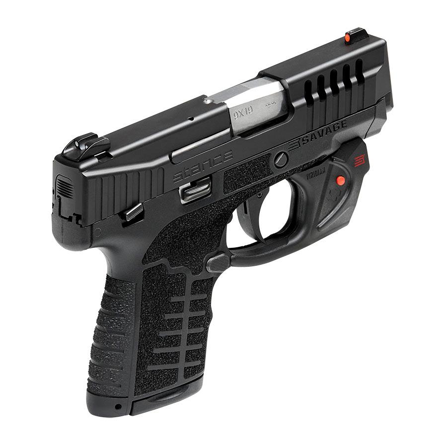 Savage Arms Stance Black Manual Safety Laser Handgun 9mm Luger 7rd Magazines 3.2" Barrel Black - Precision Shot Firearms