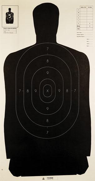 Champion LE Targets Police Silhouette Target - 24" X 45" Black 100/Pack - Precision Shot Firearms