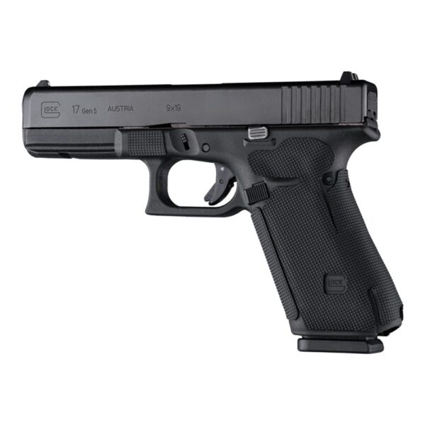 Hogue Wrapter Adhesive Grip Glock 17/17 MOS/34 MOS/45/45 MOS/19x (Gen 5) No Backstrap Rubber Block Texture Black - Precision Shot Firearms