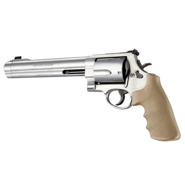 Hogue OverMolded Rubber Tamer Conversion Monogrip S&W K/L/N/X/Z-Frame Revolvers Round Butt FDE - Precision Shot Firearms