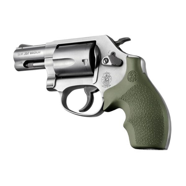 Hogue Overmolded Rubber Bantam Grip S&W Round Butt J-Frame Revolvers OD Green - Precision Shot Firearms