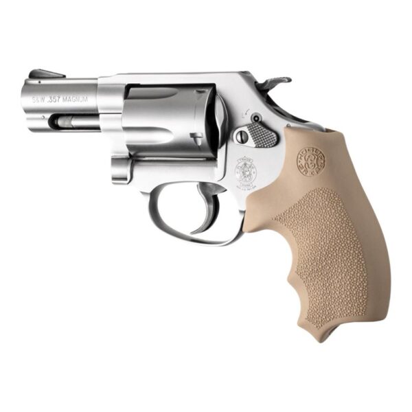 Hogue Overmolded Rubber Bantam Grip Closed Backstrap S&W Round Butt J-Frame Revolvers FDE - Precision Shot Firearms
