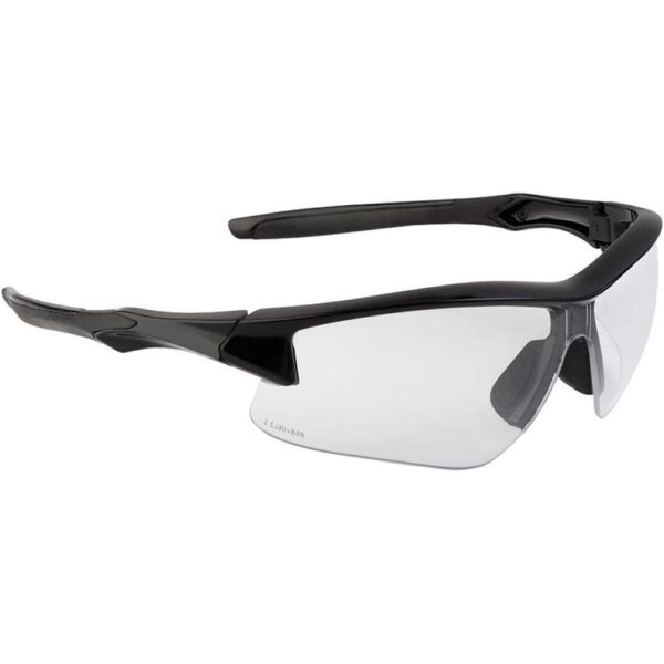 Howard Leight UVEX Acadia Shooting Glasses Black with Clear Lens - Precision Shot Firearms