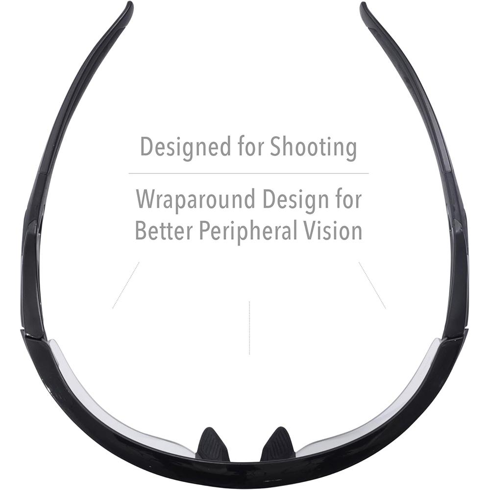 Howard Leight UVEX Acadia Shooting Glasses Black with Clear Lens - Precision Shot Firearms