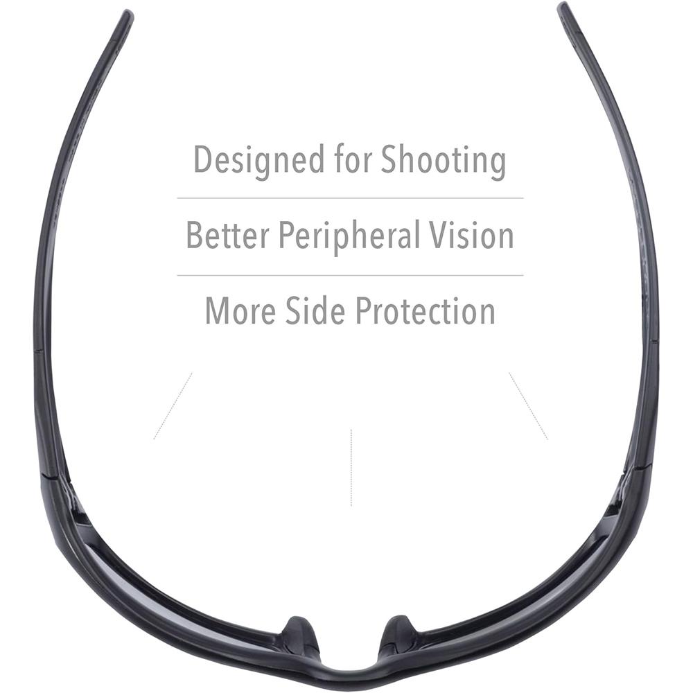 Howard Leight UVEX Hypershock Shooting Glasses Black with Clear Lens - Precision Shot Firearms