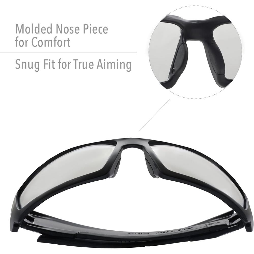 Howard Leight UVEX Hypershock Shooting Glasses Black with Clear Lens - Precision Shot Firearms