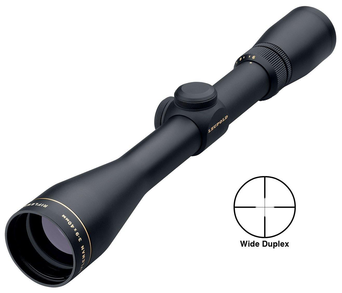 BLEMISHED Leupold Rifleman Rifle Scope - 3-9x40mm Wide Duplex 32.9-13.1' FOV 4.2-3.7" ER Matte - Precision Shot Firearms