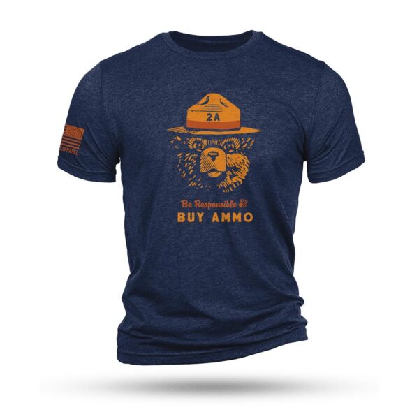 Nine Line 2A Bear Navy Triblend T-Shirt S - Precision Shot Firearms