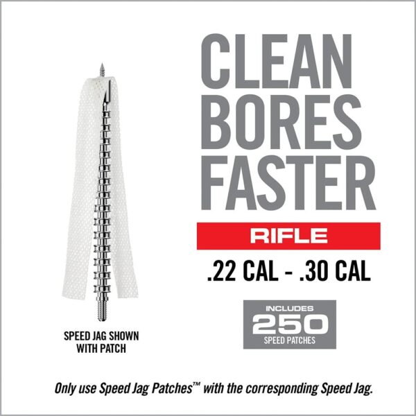 Real Avid Bore-Max Speed Jag Patches Refill Pack 4'' S .22 cal - Precision Shot Firearms