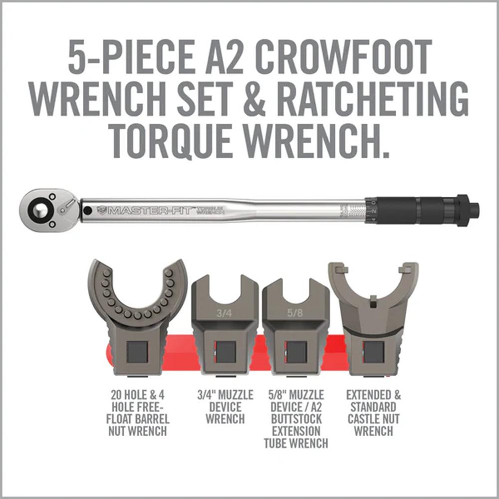 Real Avid Master-Fit 5-Piece A2 Crowfoot Wrench Set - Precision Shot Firearms