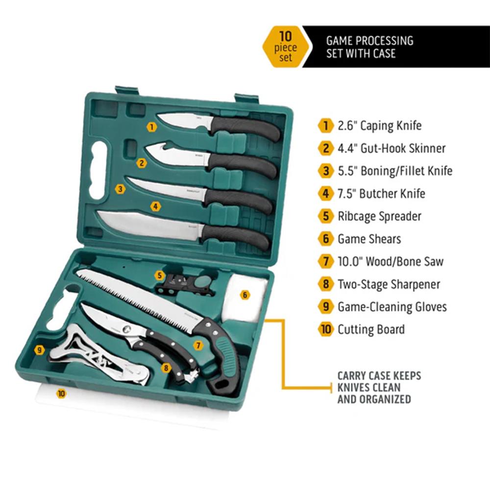 Outdoor Edge Game-Pro 10-Piece Game Processing Knife Set - Precision Shot Firearms
