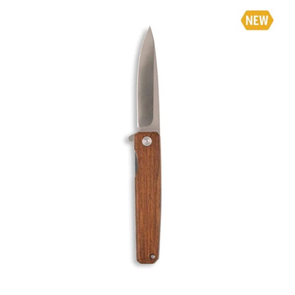 Outdoor Edge Peleus Folding Knife 3-3/10" Clip Point Blade Wood - Precision Shot Firearms