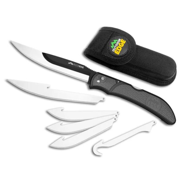 Outdoor Edge RazorBone Replaceable Blade Folding Knife with Boning Drop-point and Gutting Blades - Precision Shot Firearms