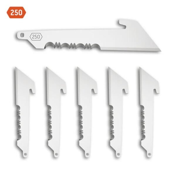 Outdoor Edge 2-1/2" Utility Blade Pack Half Serration Stainless 6/ct - Precision Shot Firearms
