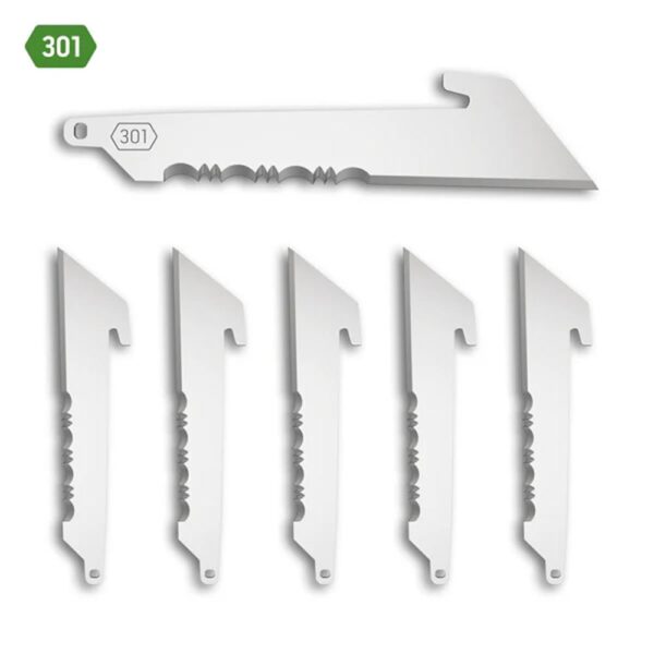 Outdoor Edge 3.0" Utility Blade Pack Half Serration 6/ct - Precision Shot Firearms