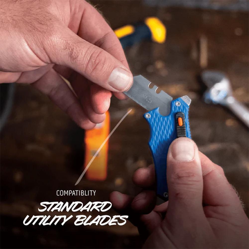 Outdoor Edge Slidewinder 4-in-1 Retracting Utility Knife Blue - Precision Shot Firearms