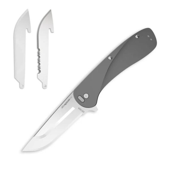 Outdoor Edge Razor VX1 Folding Knife 3" Drop Point Blade Grey - Precision Shot Firearms