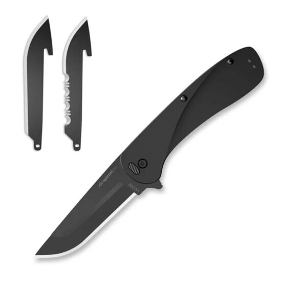 Outdoor Edge Razor VX1 Folding Knife 3" Drop Point Blade Black - Precision Shot Firearms