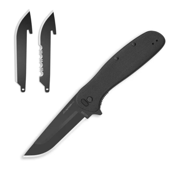 Outdoor Edge Razor VX2 Replaceable Blade Folding Knife 3" Drop Point Blade Black - Precision Shot Firearms