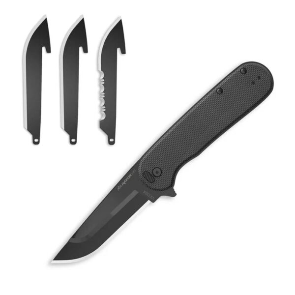 Outdoor Edge Razor VX3 Replaceable Blade Folding Knife 3" Drop Point Blade Black - Precision Shot Firearms