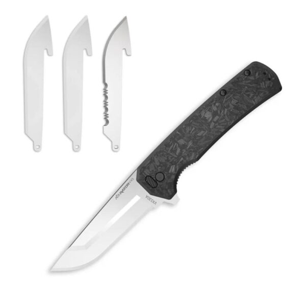 Outdoor Edge Razor VX5 Replaceable Blade Folding Knife 3" Drop Point Blade Black - Precision Shot Firearms
