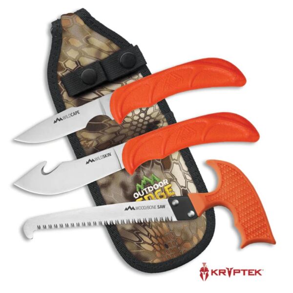 Outdoor Edge WildGuide 3-Piece Field Dressing Combo with Caping Knife/Skinner/Saw - Precision Shot Firearms