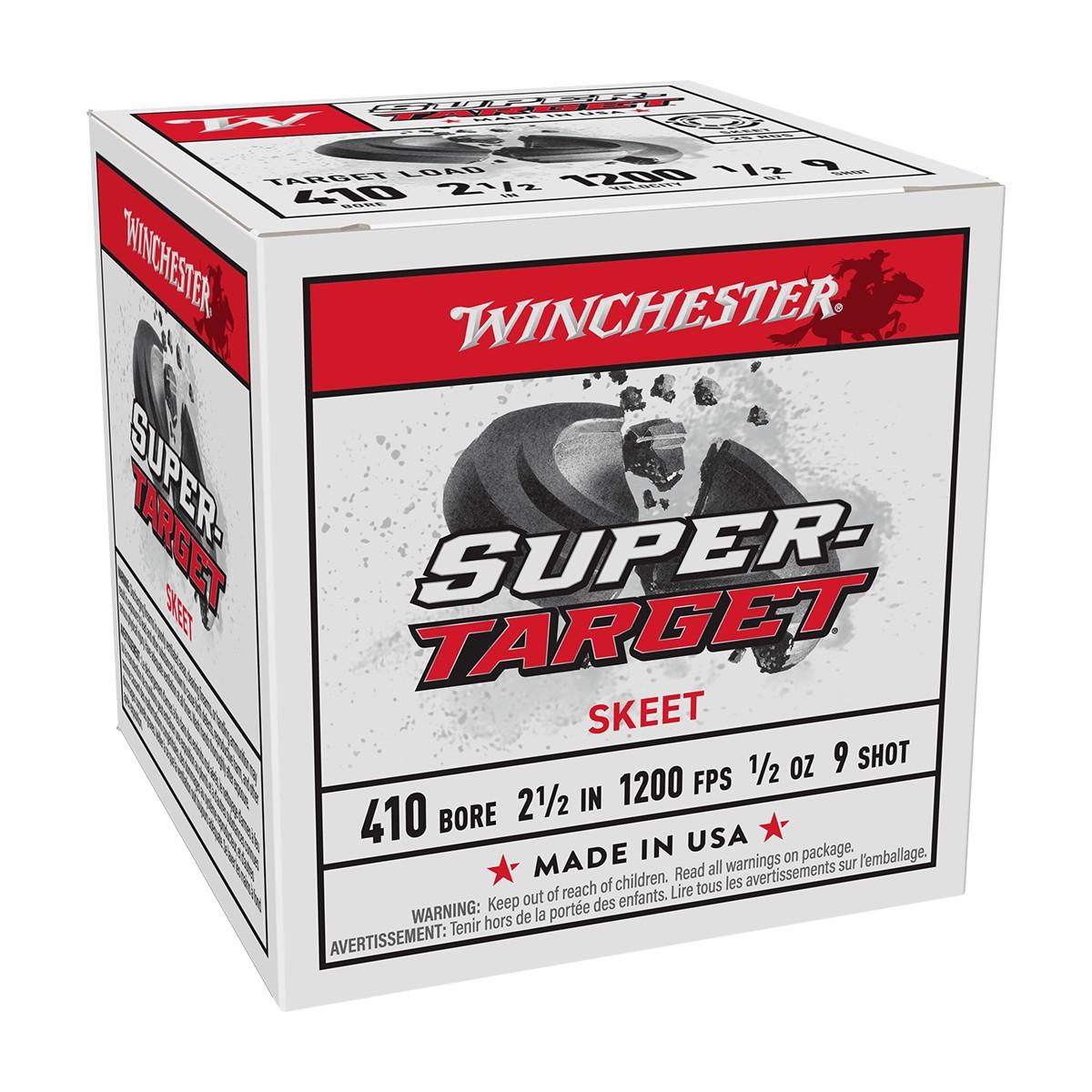 Winchester Super-Target Shotshells 410ga 2-1/2" 1/2oz 1300 fps #9 25/ct - Precision Shot Firearms