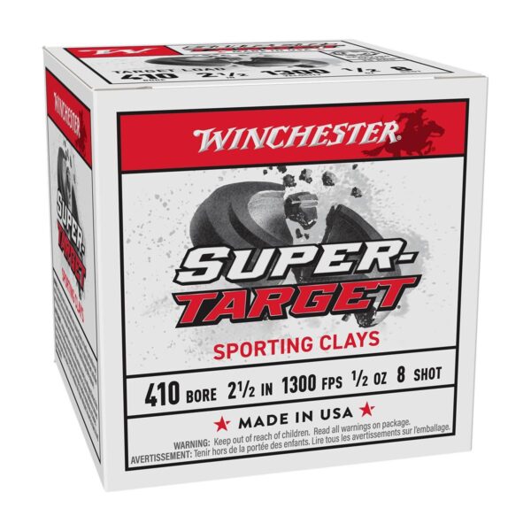 Winchester Super-Target Shotshells 410ga 2-1/2" 1/2oz 1300 fps #8 25/ct - Precision Shot Firearms