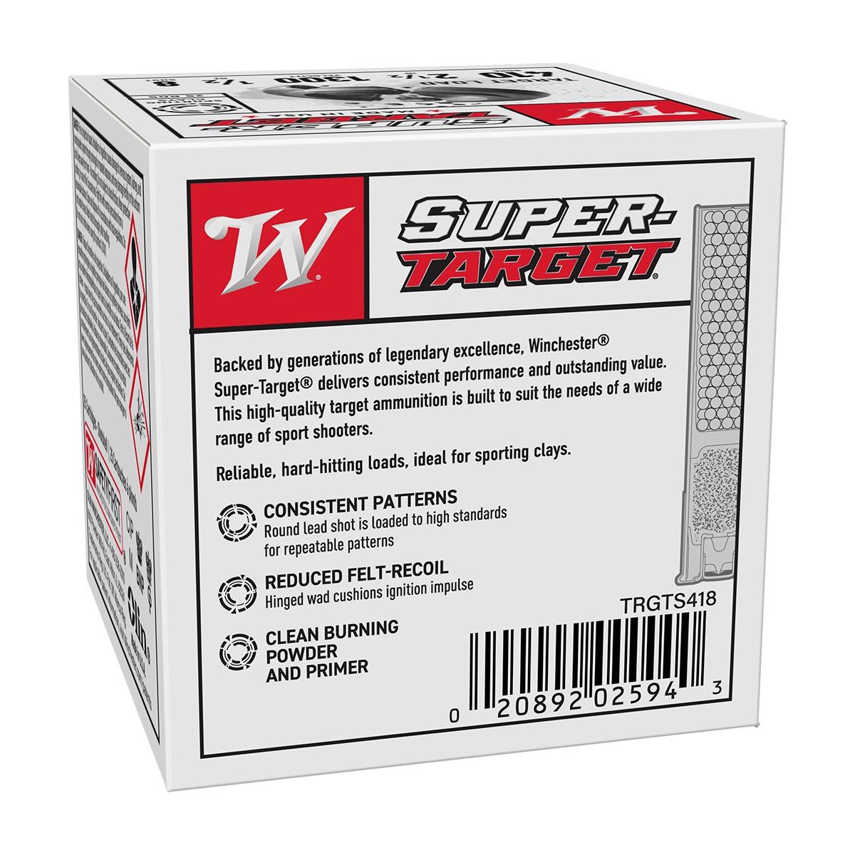 Winchester Super-Target Shotshells 410ga 2-1/2" 1/2oz 1300 fps #8 25/ct - Precision Shot Firearms