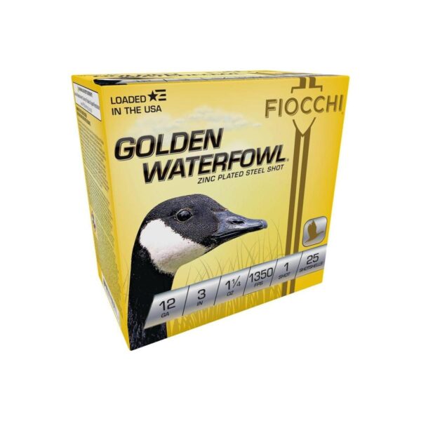 Fiocchi Golden Waterfowl Shotshells 12ga 3" 1-1/4oz 1350 fps #1 25/ct - Precision Shot Firearms