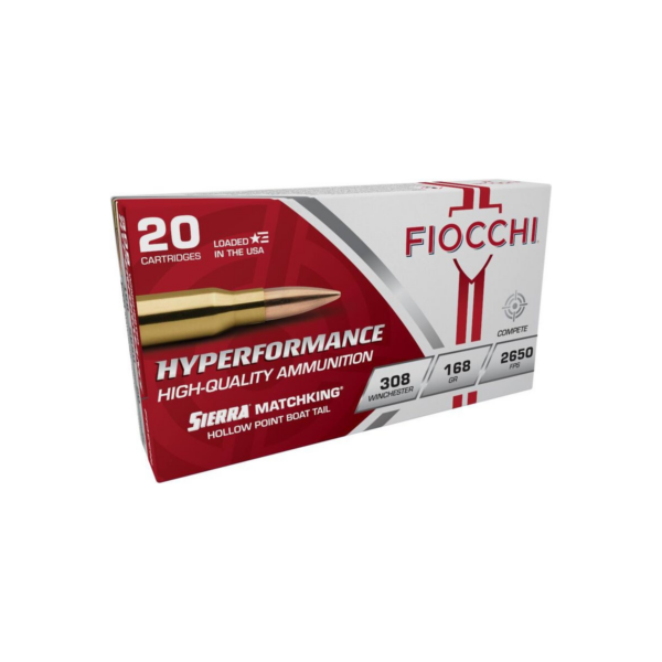 Fiocchi Hyperformance MatchKing Rifle Ammunition 308 Win 168gr OTM 2650 fps 20/ct - Precision Shot Firearms