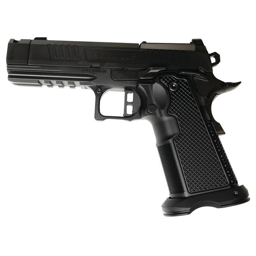Alpha Foxtrot AF1911-Romulus MOS Adapter Handgun 9mm Luger 20rd Magazines(5) 3.5" Comp Threaded Barrel DLC Black - Precision Shot Firearms