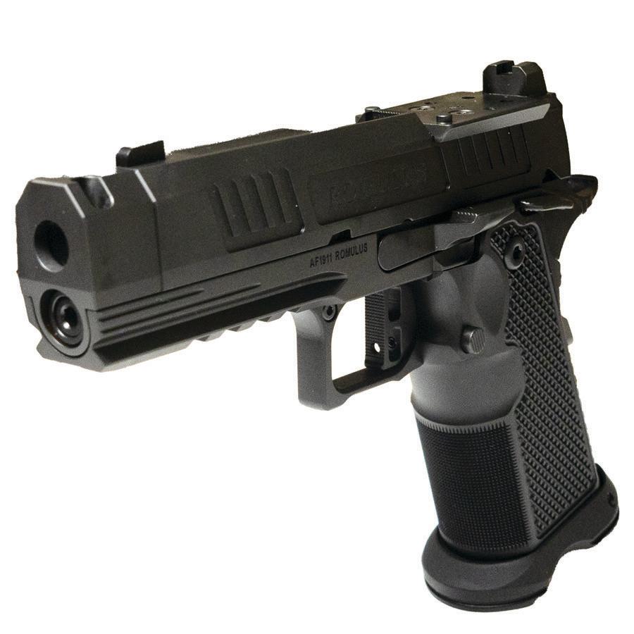 Alpha Foxtrot AF1911-Romulus MOS Adapter Handgun 9mm Luger 20rd Magazines(5) 3.5" Comp Threaded Barrel DLC Black - Precision Shot Firearms