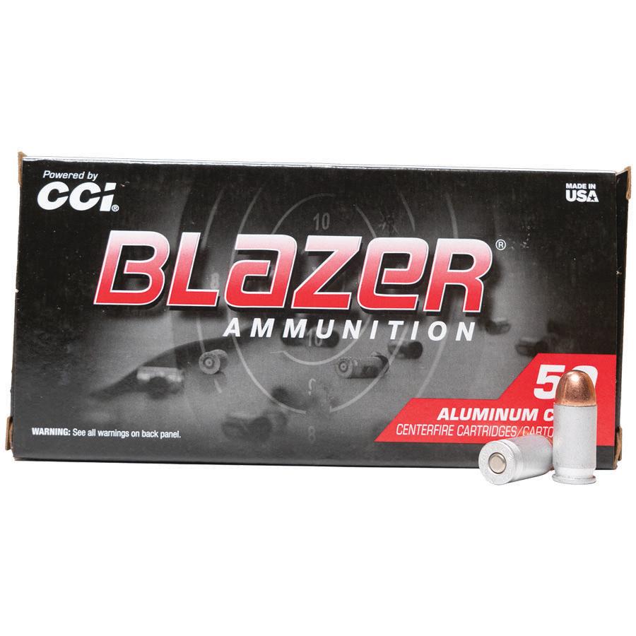 CCI Blazer Aluminum Handgun Ammunition .380 ACP 95gr FMJ 945 fps 1000/ct Case (20-50/ct Boxes) - Precision Shot Firearms