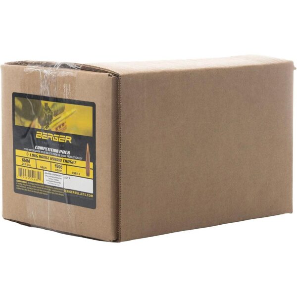 Berger Long Range Hybrid Target Bullets - 6mm 120gr OTM 1500/ct - Precision Shot Firearms