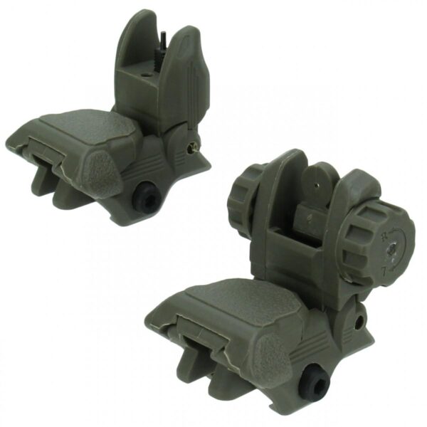 TacFire AR-15 45 Same Plane/Low Profile Pop Up Sights OD Green - Precision Shot Firearms