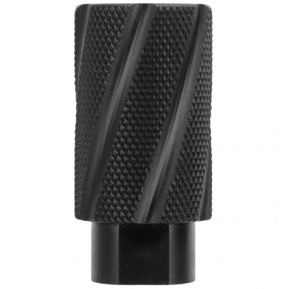 TacFire Knurled Linear Compensator Sound & Concussion Forwarder .223/5.56 1/2x28 Black - Precision Shot Firearms