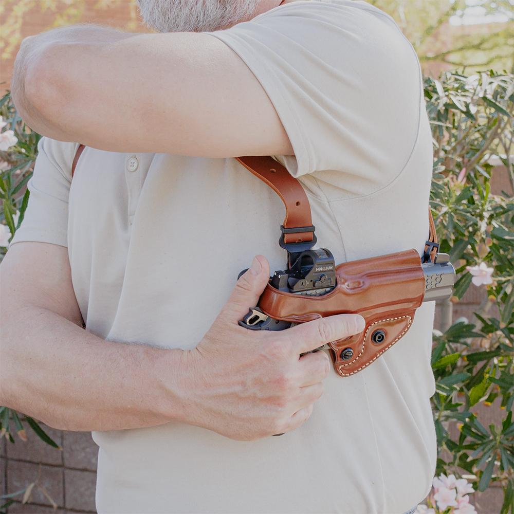 Galco Optic Solution Should Rig Holster Kimber 5" 1911 With or Without Red Dot Tan RH - Precision Shot Firearms