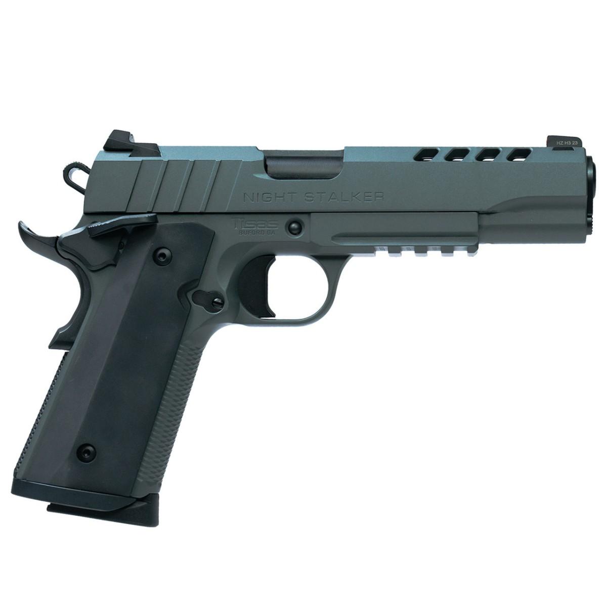 Tisas 1911 Night Stalker 10MM 8 Rd Magazine (2) 5'' Barrel Cerakote Grey - Precision Shot Firearms